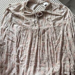 Lucky Brand Pink and Gray Blouse